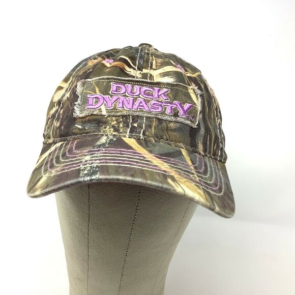 DUCK DYNASTY Camo Cap/Hat, A&E TV Series Ladies Fit Patch Logo Spell Out - Picture 2 of 10